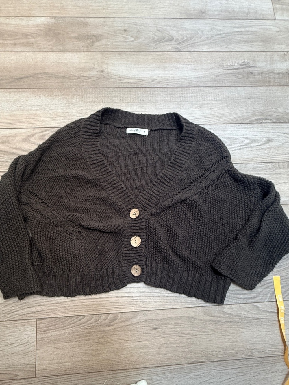 Natural Life Cropped Sweater in Grey size M